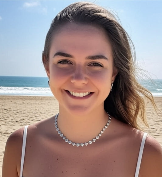 Choker mini conchas aço inox