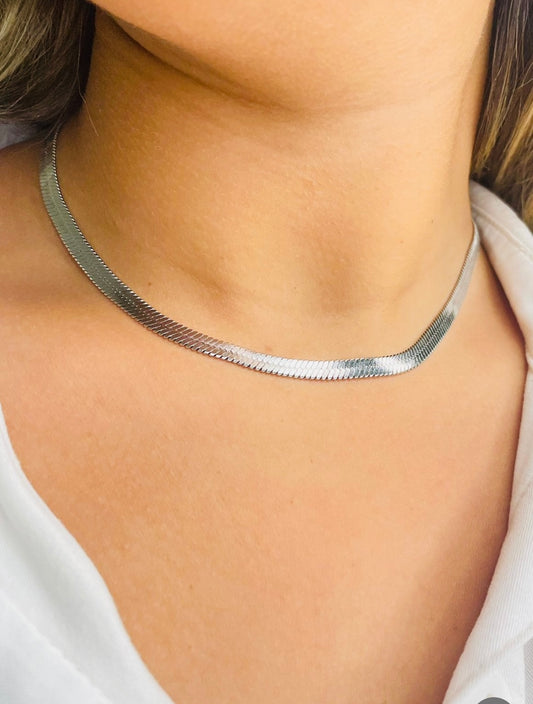 Colar de aço inox hipoalergênico com corrente de fita cetim 45 cm