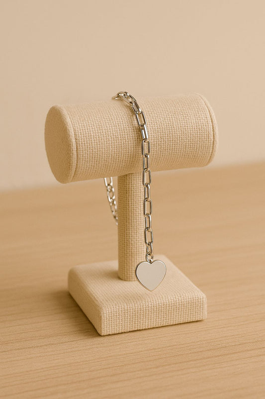 Pulseira de aço inox, corrente de elo cartier quadrado 22 cm