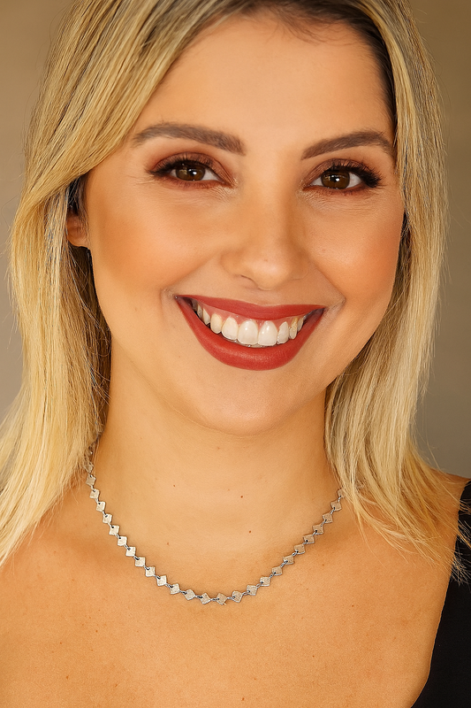 Choker mini conchas aço inox