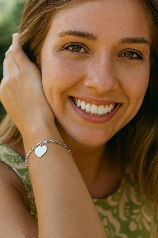 Pulseira de aço inox, corrente de elo cartier quadrado 22 cm